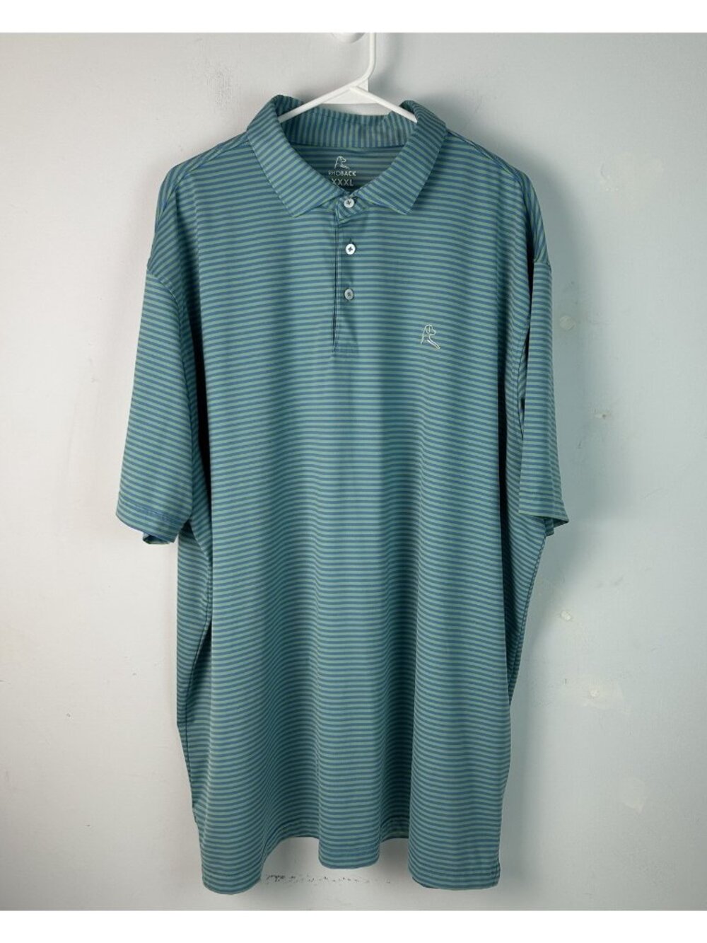 Rhoback The Birdie Stripe Mens 3xl Performance Stretch Jersey Polo Golf Shirt